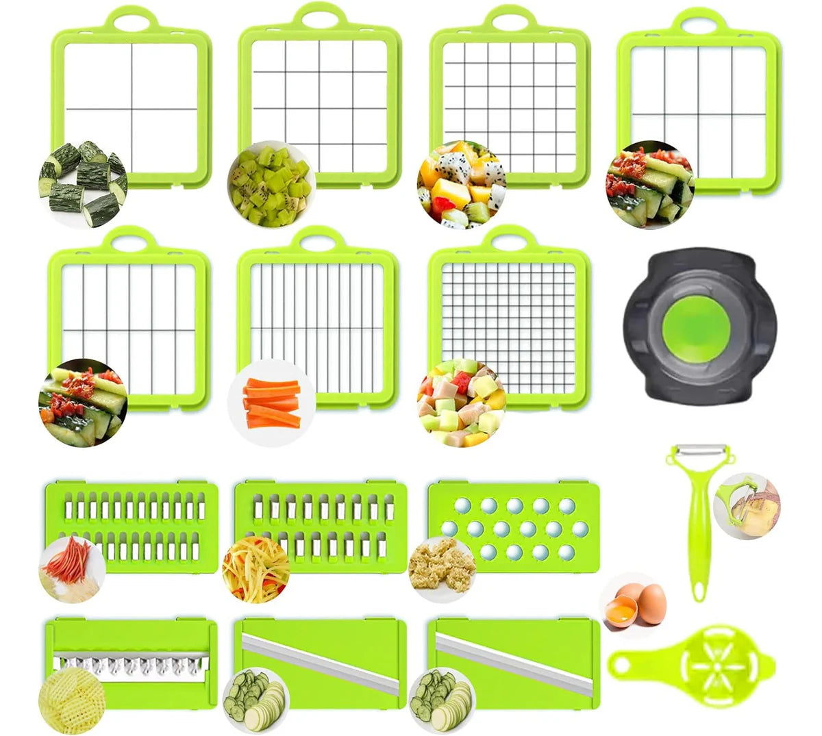 SÚPER PICADOR DE FRUTAS Y VERDURAS - FUNCIÓN 9 EN 1