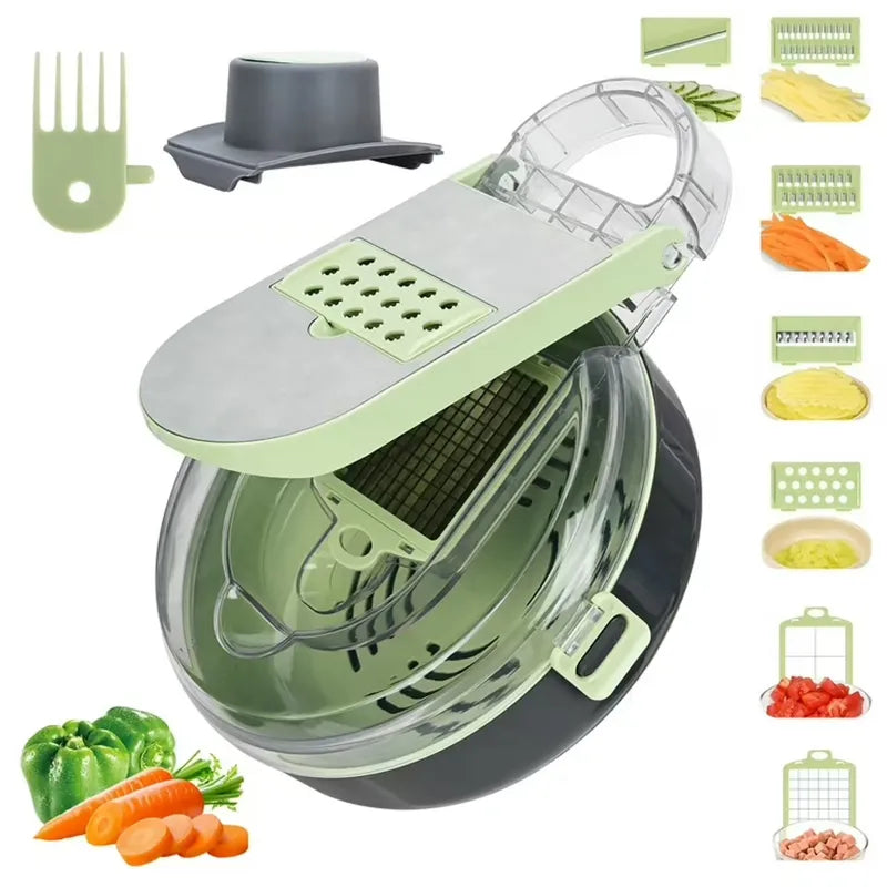 SÚPER PICADOR DE FRUTAS Y VERDURAS - FUNCIÓN 9 EN 1