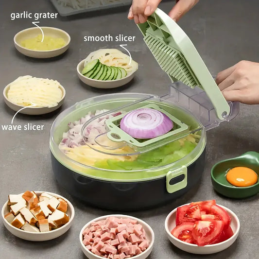 SÚPER PICADOR DE FRUTAS Y VERDURAS - FUNCIÓN 9 EN 1